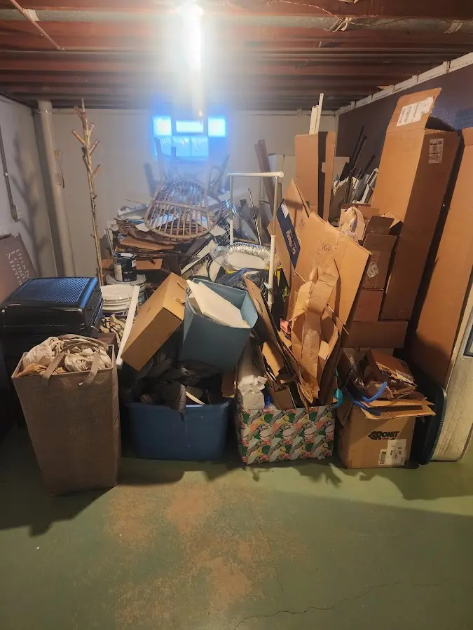 Roll-off dumpster container at job site for Yard Waste Dumpster Rental in Knightdale